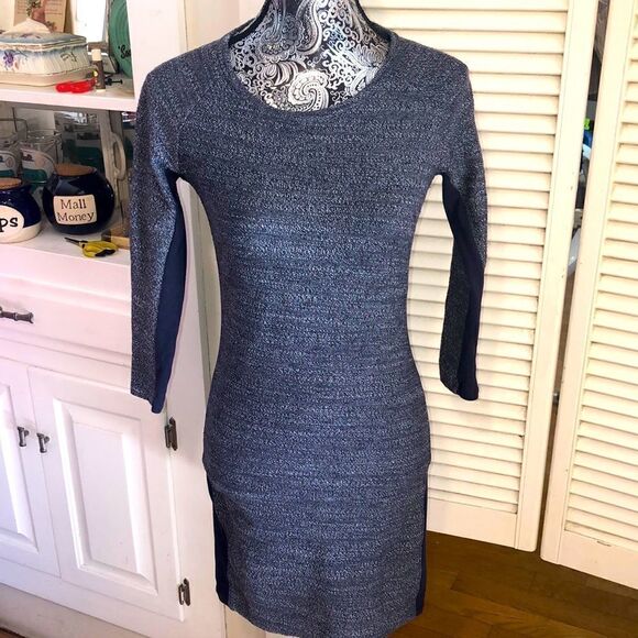 NWOT in Bag Marine Layer Illusion Dress in Deep Blue Sea Made in Ca USA 🇺🇸 XS - Picture 1 of 11
